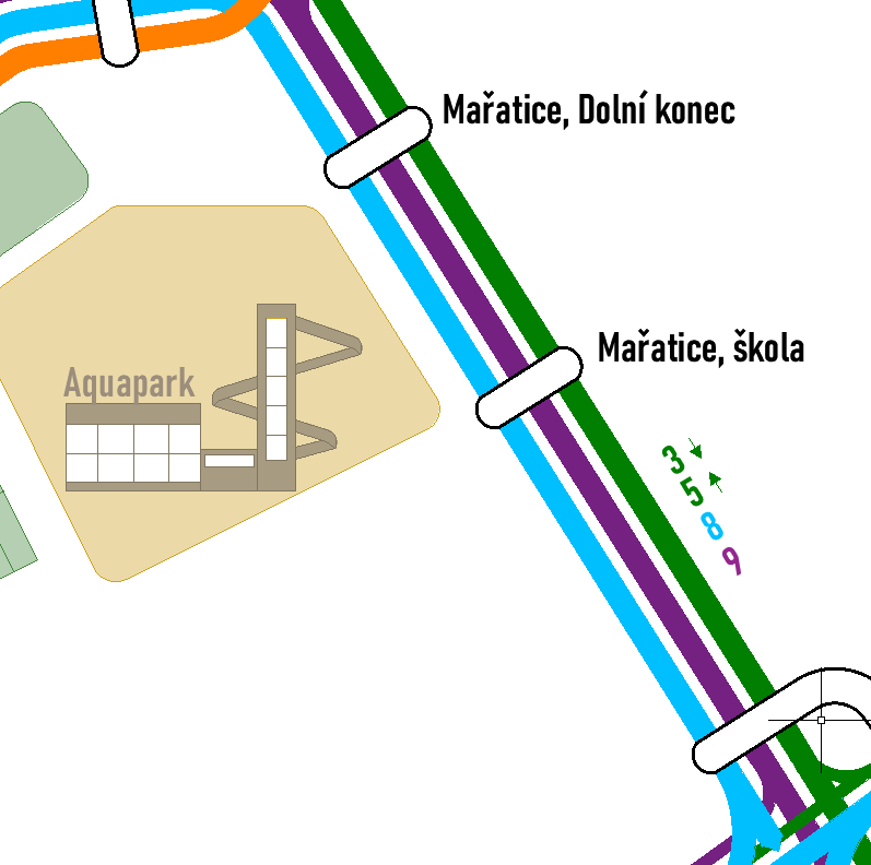 Zpočátku jsem zvažoval moderní přístup – každá linka měla mít jinou barvu